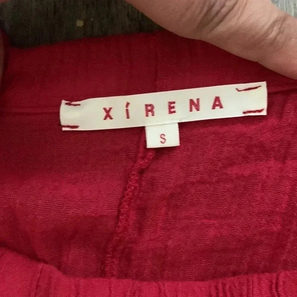 XiRENA PRESLEY DOUBLE GAUZE PANT PEBBLE RED SIZE SMALL - Picture 4 of 5